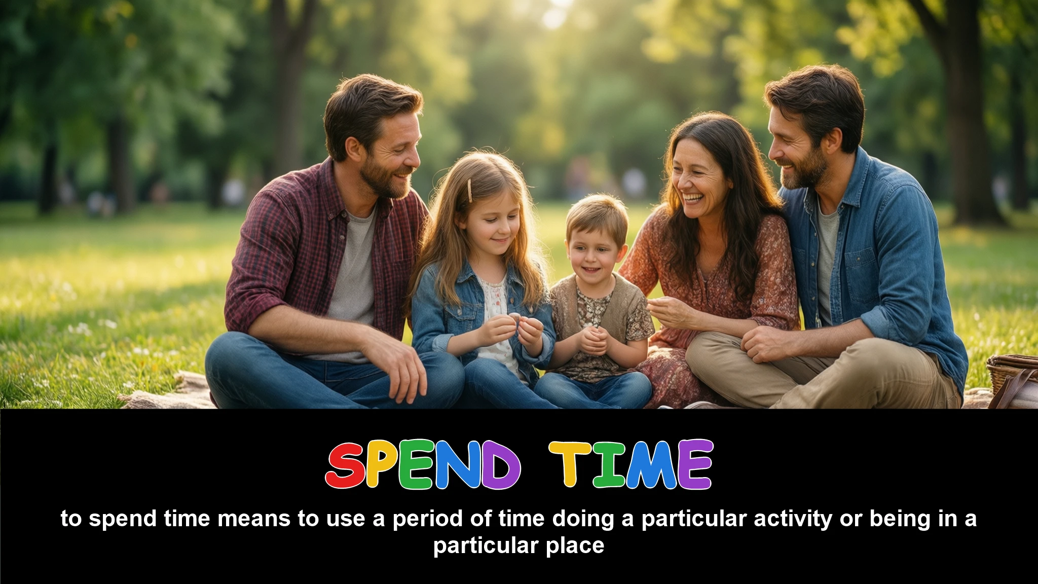 English Illustration for spend time